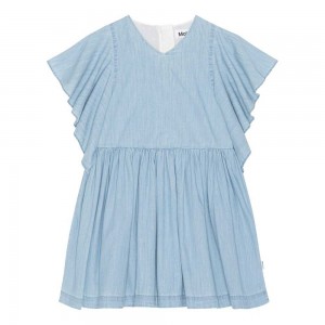 Molo Christiana Tytöille Dresses Summer Wash Indigo | FI0000283