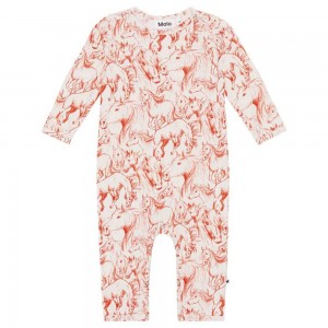 Molo Fenez Tytöille Bodies Babysuits Red Horses | FI0001278