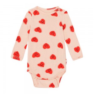 Molo Foss Tytöille Bodies Babysuits Red Hearts_ Jersey | FI0001281