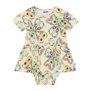 Molo Frannie Tytöille Bodies Babysuits Flower Love | FI0001254