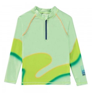 Molo Noble Rash guards Lime Wave | FI0001103