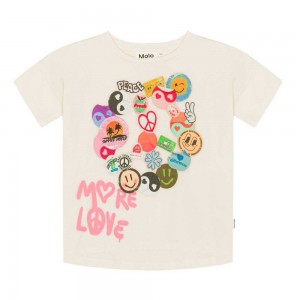 Molo Raeesa Tytöille T Shirts Tops Stick With Love | FI0000562