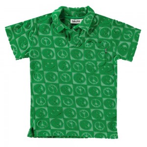 Molo Randel Pojille T Shirts Tops Bright Green | FI0000817