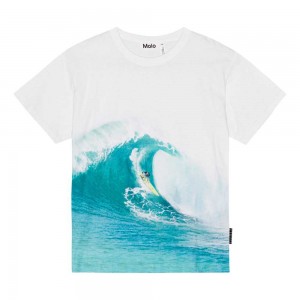 Molo Riley Pojille T Shirts Tops Big Wave | FI0000812