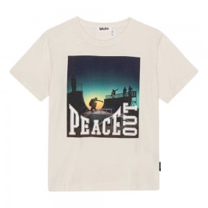 Molo Riley Pojille T Shirts Tops Peace Out Skate | FI0000822