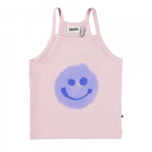 Molo Ronja Tytöille T Shirts Tops Lilac Smile | FI0000185