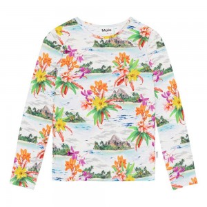 Molo Rose Tytöille T Shirts Tops Tropical Islands | FI0000517