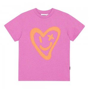 Molo Roxo Tytöille T Shirts Tops Purple Pink | FI0000508