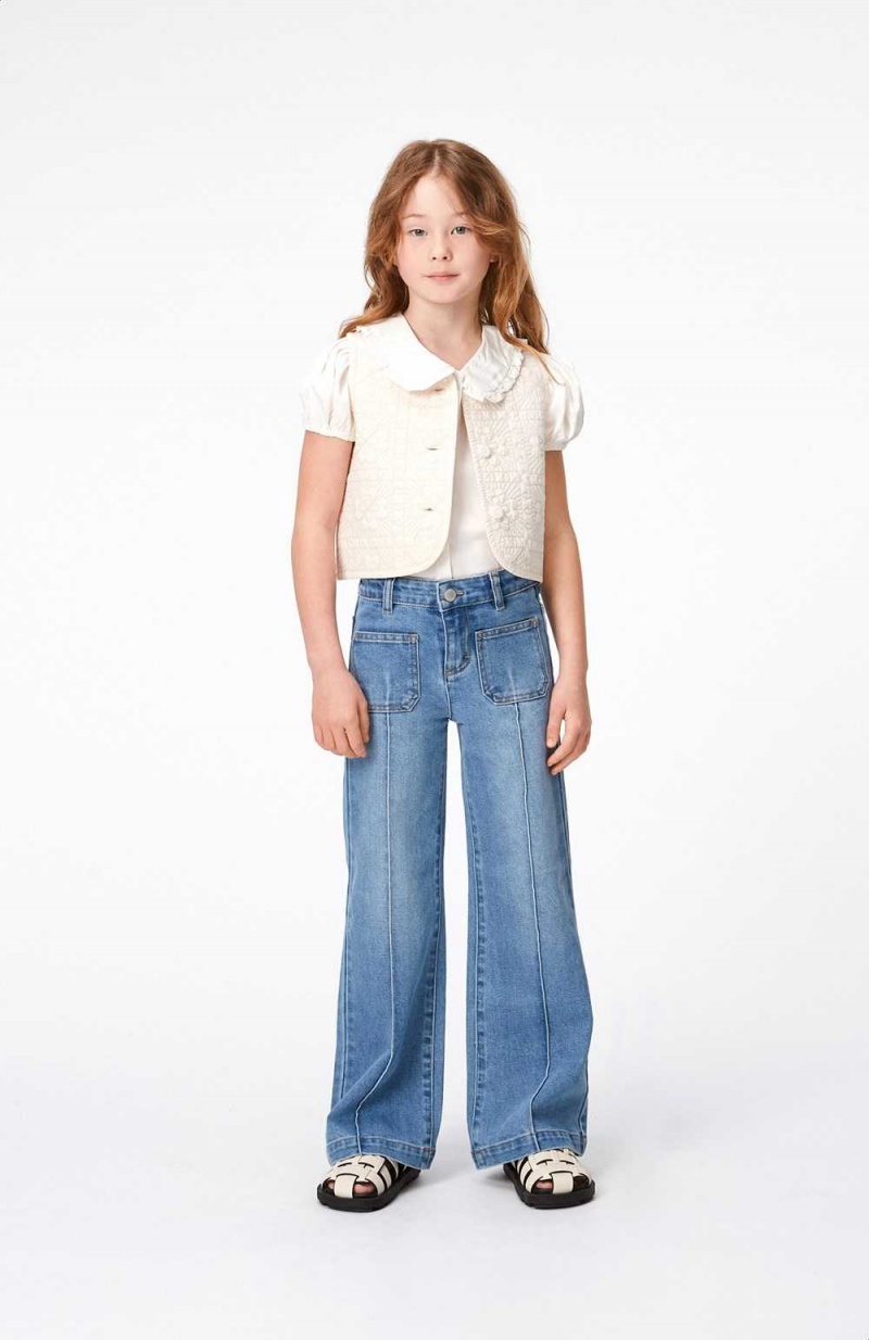 Molo Adina Tytöille Pants & Jeans Light Blue Denim | FI0000346