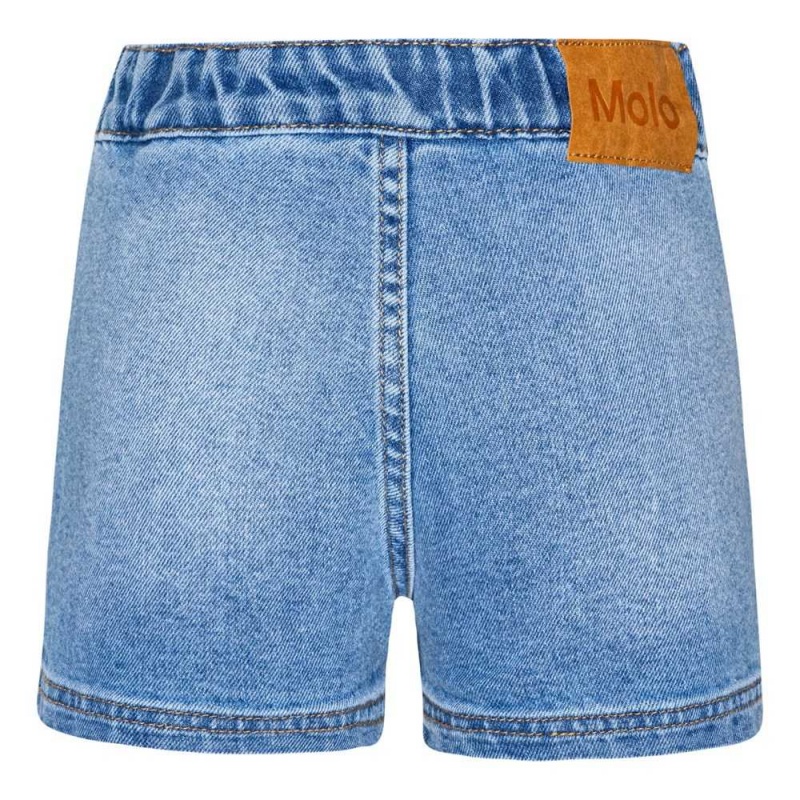 Molo Amanda Tytöille Shorts Light Blue Denim | FI0000394