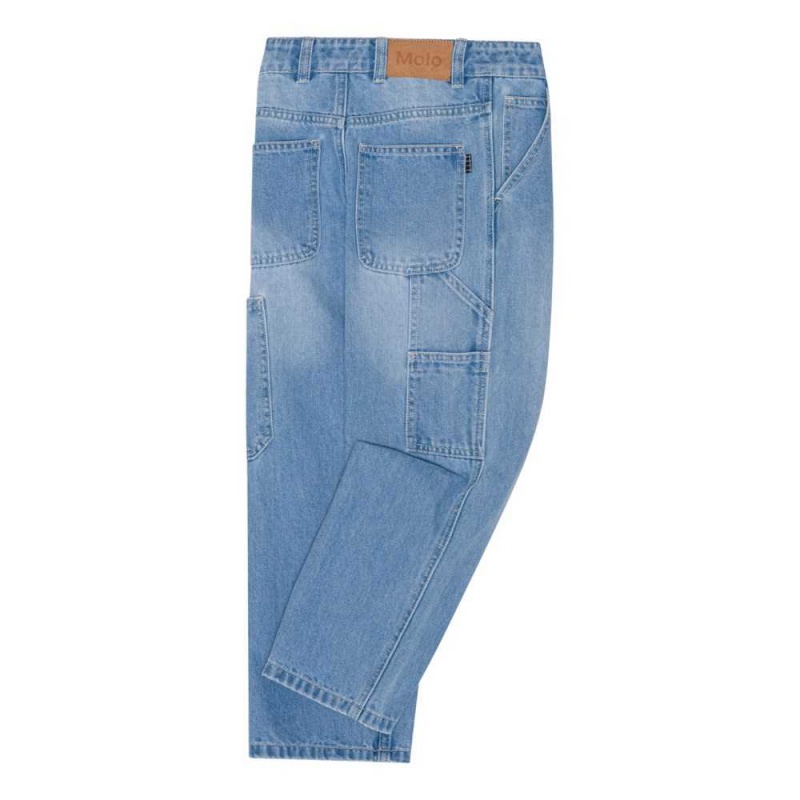 Molo Archer Pojille Pants & Jeans Lightblue Denim | FI0000653