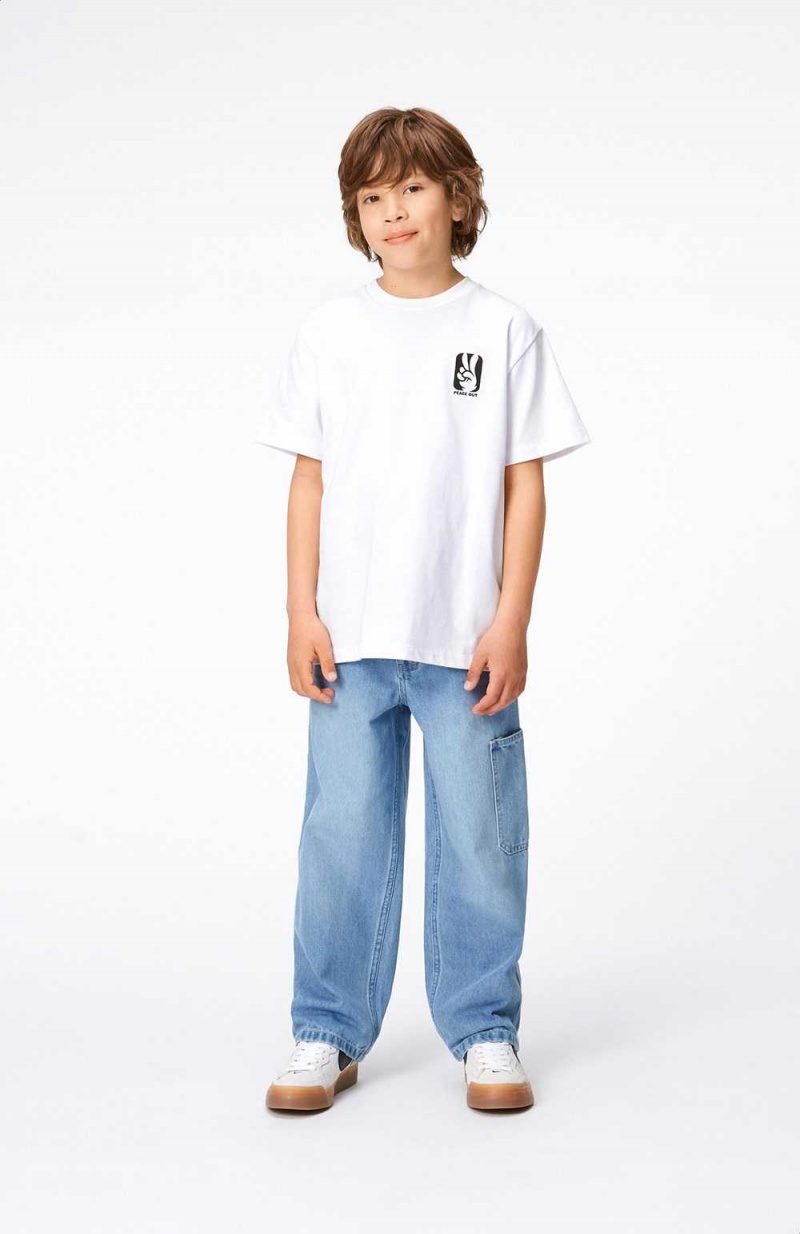 Molo Archer Pojille Pants & Jeans Lightblue Denim | FI0000653