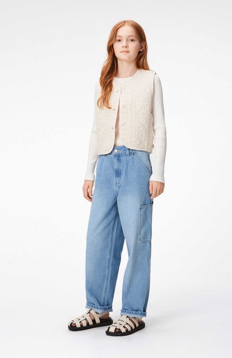 Molo Archer Pojille Pants & Jeans Lightblue Denim | FI0000653