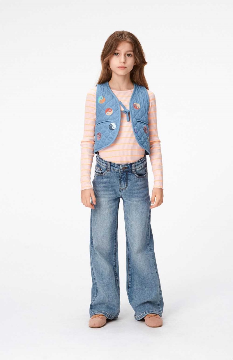 Molo Asta Tytöille Pants & Jeans Washed Denim Blue | FI0000375