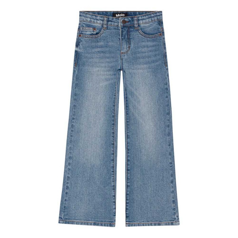 Molo Asta Tytöille Pants & Jeans Washed Denim Blue | FI0000375