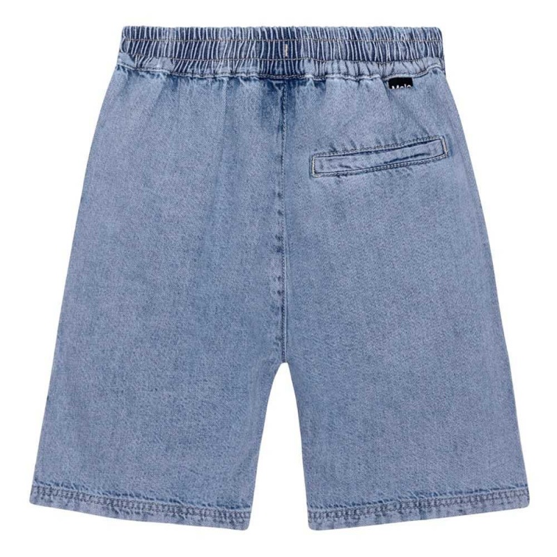 Molo Avart Pojille Shorts Bleach Denim | FI0000700