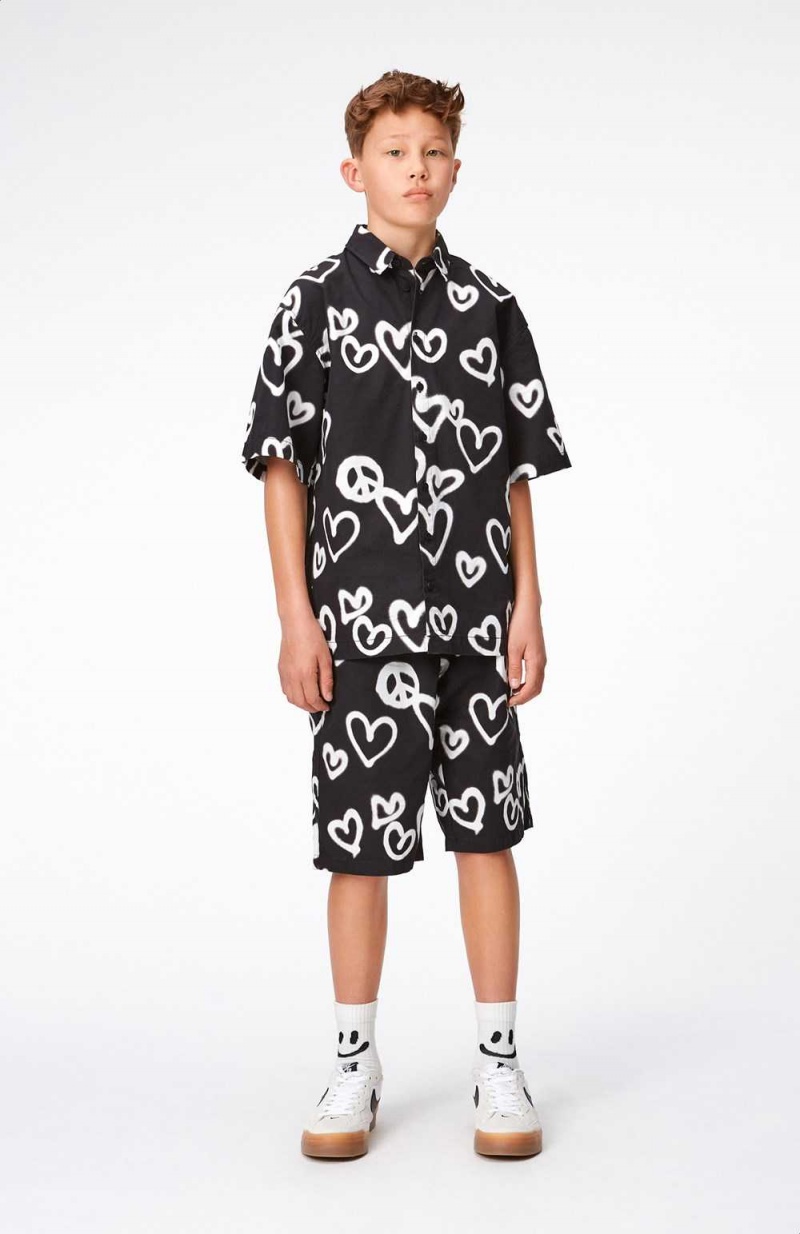 Molo Avart Pojille Shorts Sprayed Hearts | FI0000696