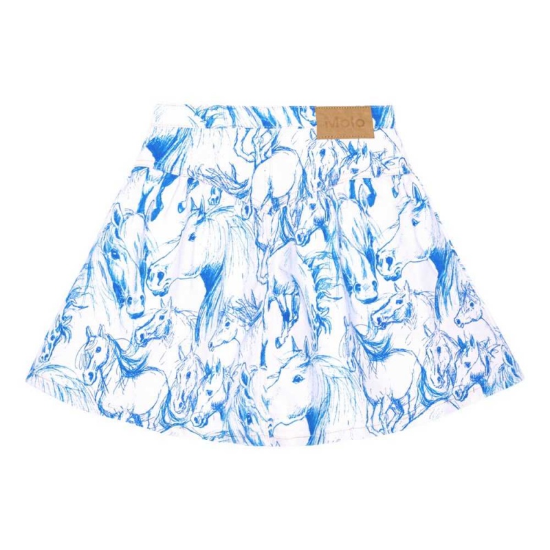 Molo Betsy Tytöille Skirts Blue Horses | FI0000456