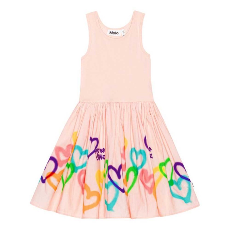 Molo Cassandra Tytöille Dresses Colourful Hearts | FI0000227