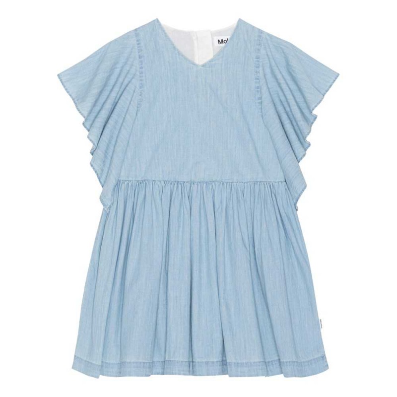 Molo Christiana Tytöille Dresses Summer Wash Indigo | FI0000283