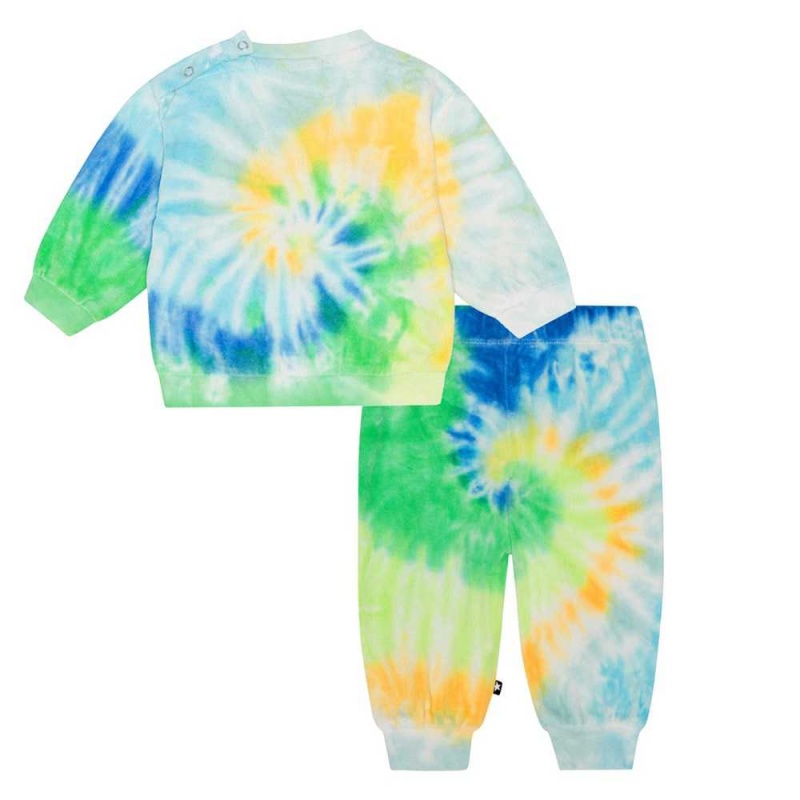 Molo Dear Set Pojille Sweatshirts Cardigans Tie Dye Melody | FI0001397