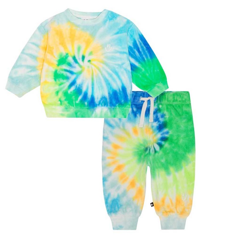 Molo Dear Set Pojille Sweatshirts Cardigans Tie Dye Melody | FI0001397