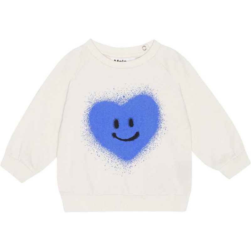 Molo Disc Pojille Sweatshirts Cardigans Blue Heart | FI0001394