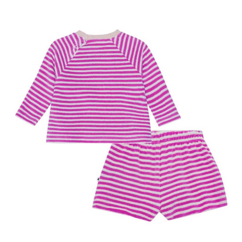 Molo Dora Set Tytöille Sweatshirts Cardigans Purple Shell Stripe | FI0001399