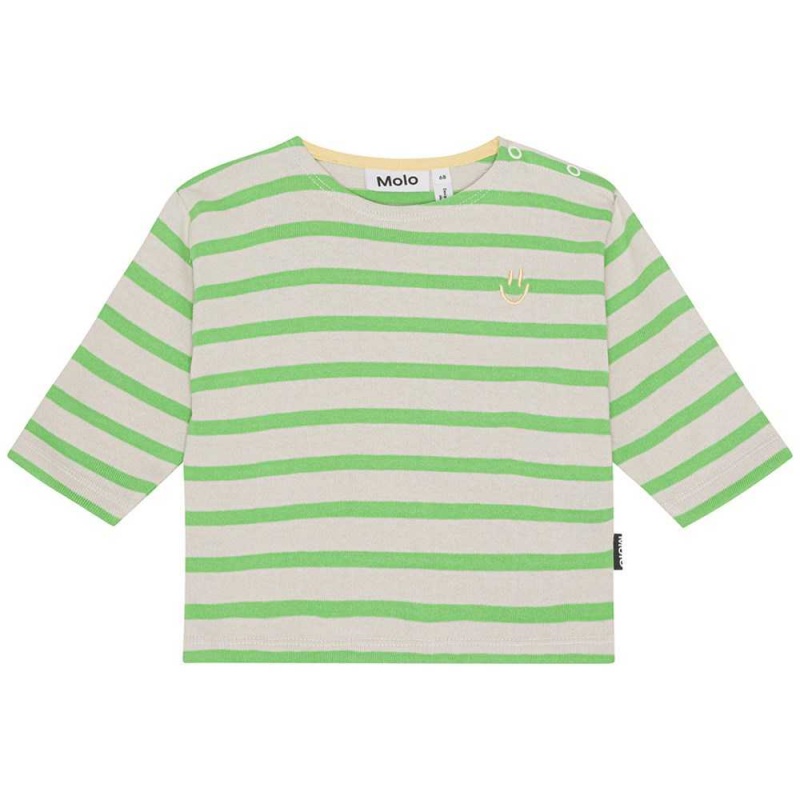 Molo Edarko Pojille T Shirts Tops Grass Stripe | FI0001422