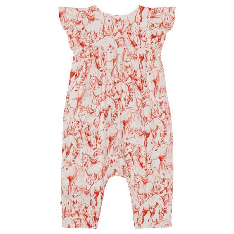 Molo Fifi Tytöille Bodies Babysuits Red Horses | FI0001280