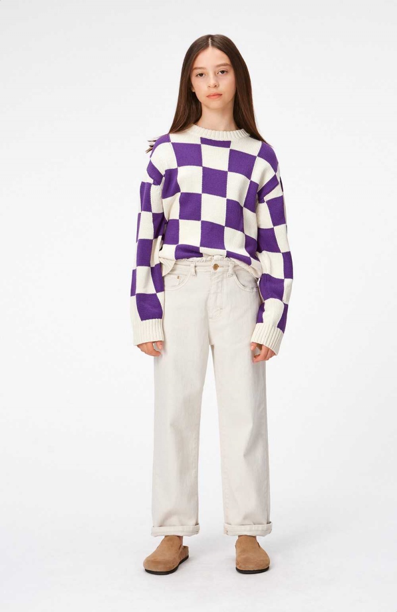 Molo Gertina Tytöille Sweatshirts Cardigans Purple Shell Check | FI0000314