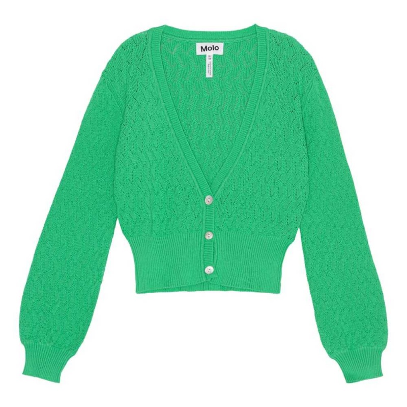 Molo Glory Tytöille Sweatshirts Cardigans Chalk Green | FI0000310