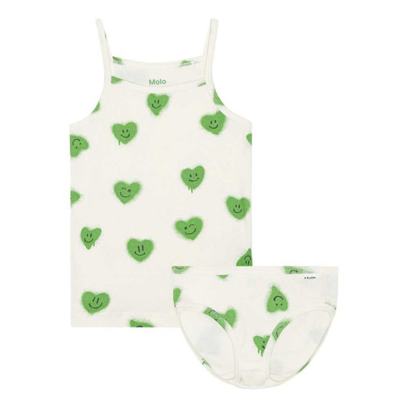 Molo Janice Set Tytöille Underwear Nightwear Hearts | FI0000610