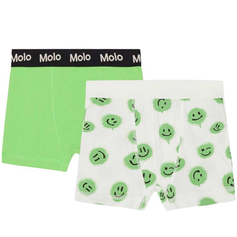 Molo Justin 2-pack Pojille Underwear Nightwear Grass Smiles | FI0000875