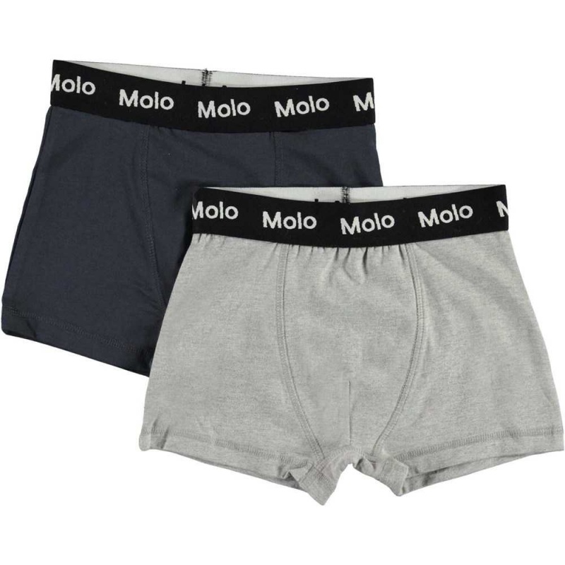 Molo Justin 2-pack Pojille Underwear Nightwear Navy Grey | FI0000892