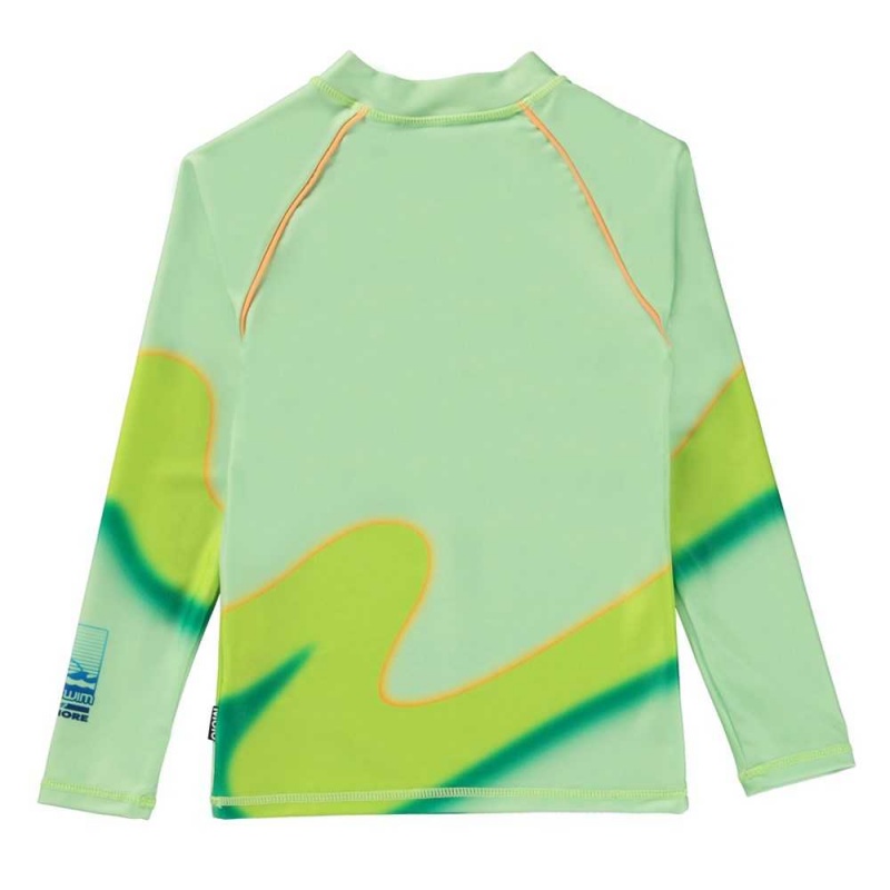 Molo Noble Rash guards Lime Wave | FI0001103