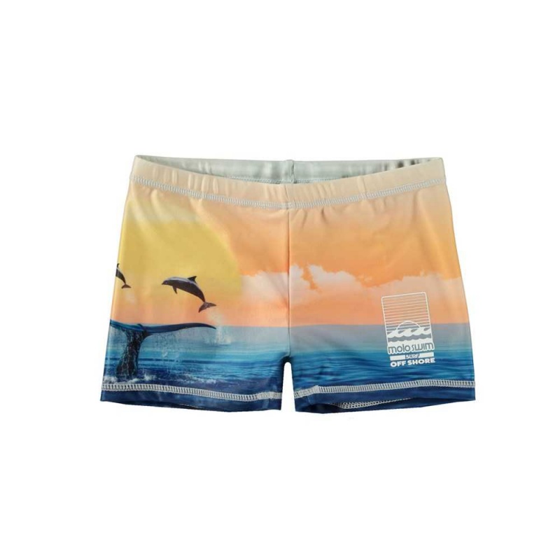 Molo Norton Placed Swimshorts Ocean Smile | FI0001144