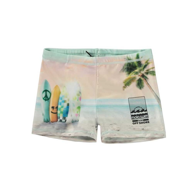 Molo Norton Placed Swimshorts Sunrise Surfer | FI0001119