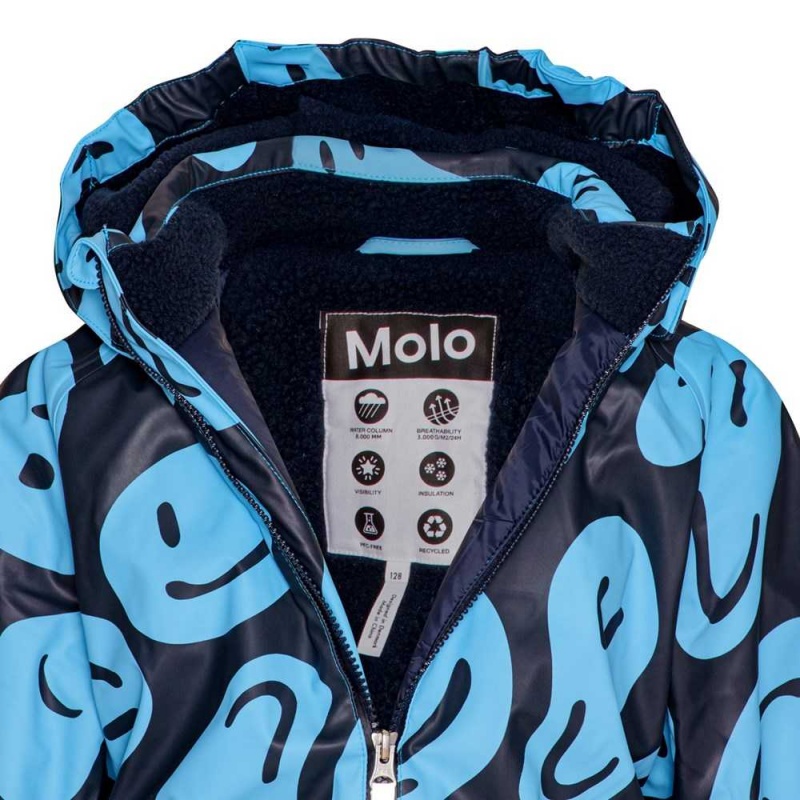 Molo Paco Snowsuits Smile On Blue | FI0000139