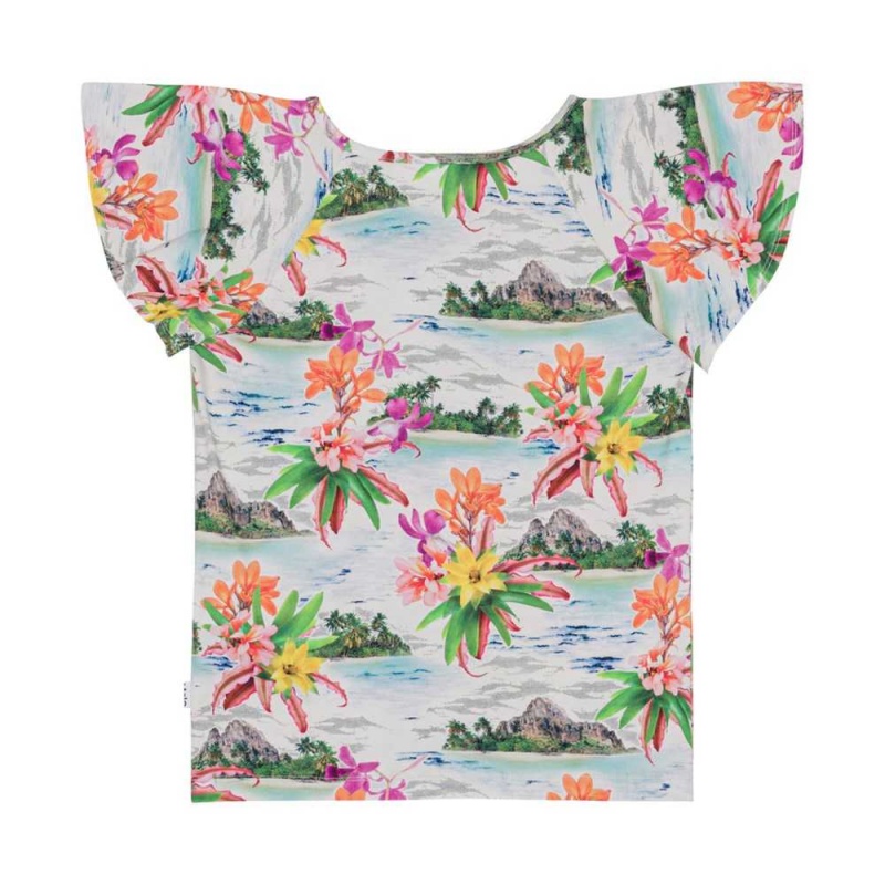 Molo Rachel Tytöille T Shirts Tops Tropical Islands | FI0000516