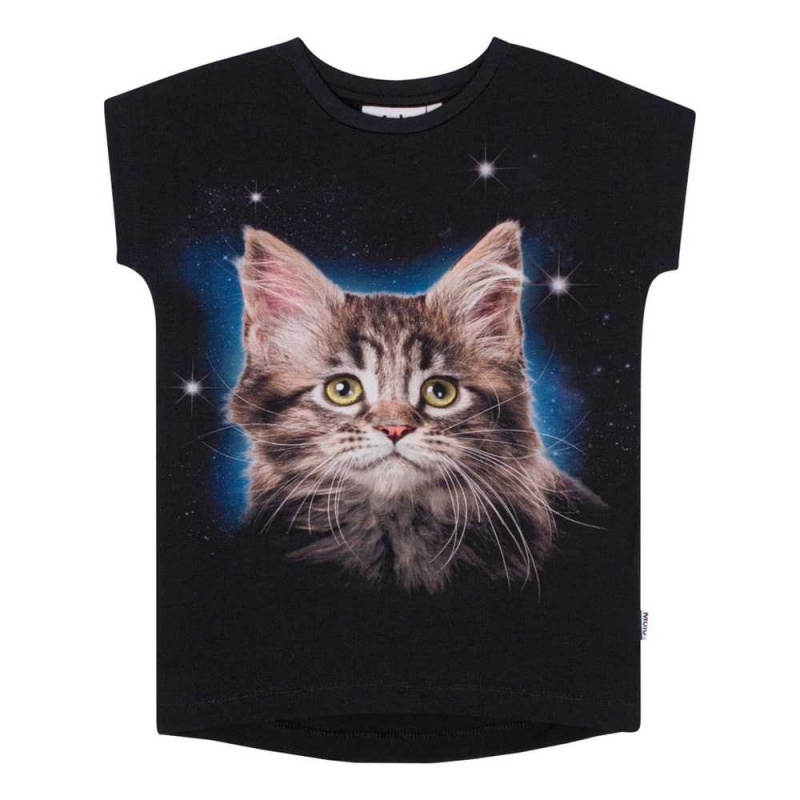 Molo Ragnhilde Tytöille T Shirts Tops Space Cat | FI0000567