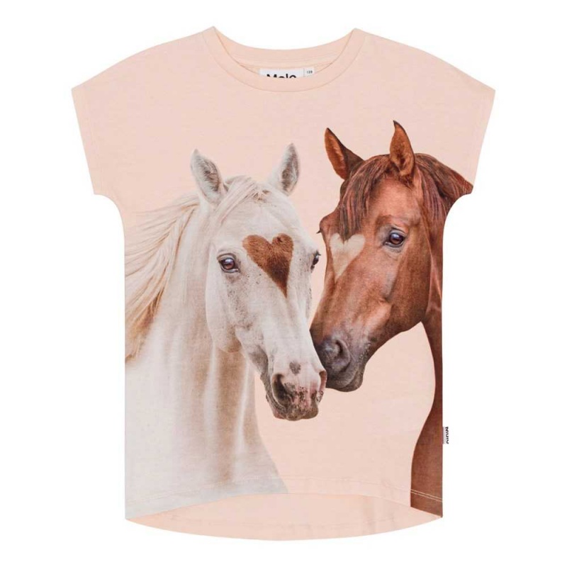 Molo Ragnhilde Tytöille T Shirts Tops Yin Yang Horses | FI0000574