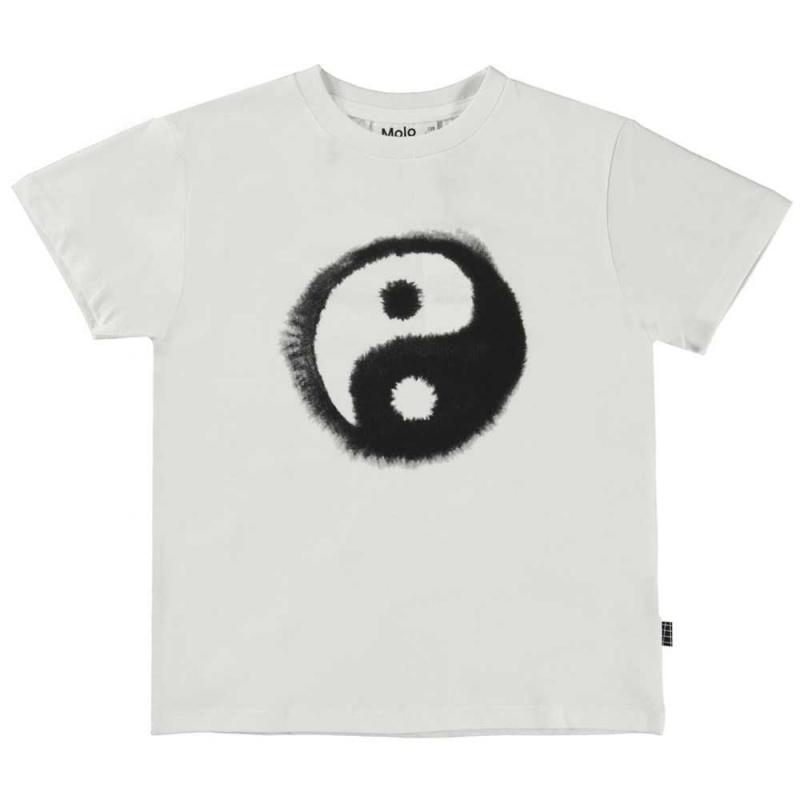 Molo Rame Pojille T Shirts Tops Water Yin Yang | FI0000633