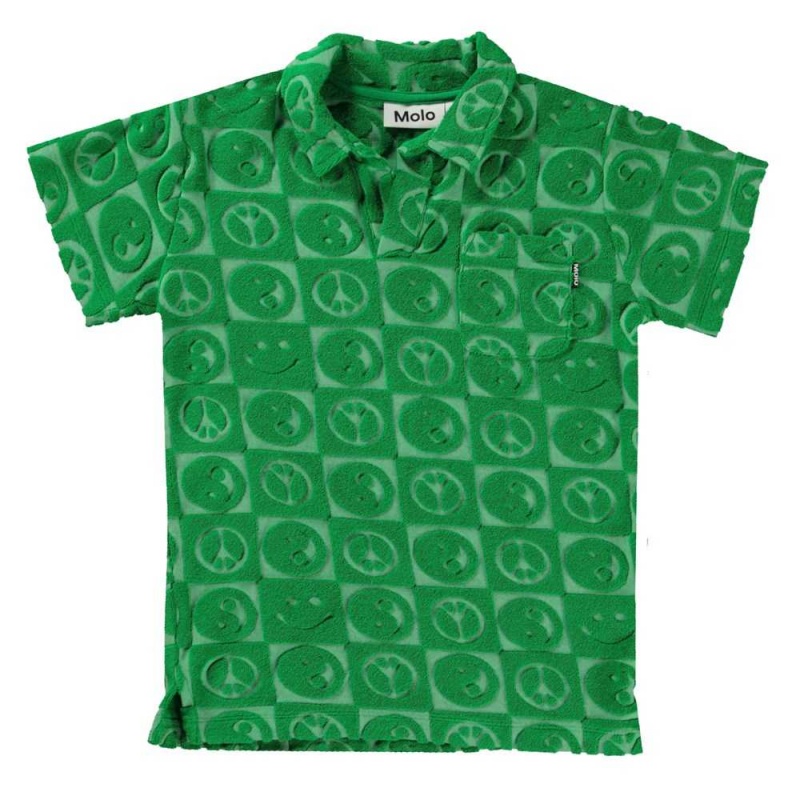 Molo Randel Pojille T Shirts Tops Bright Green | FI0000635