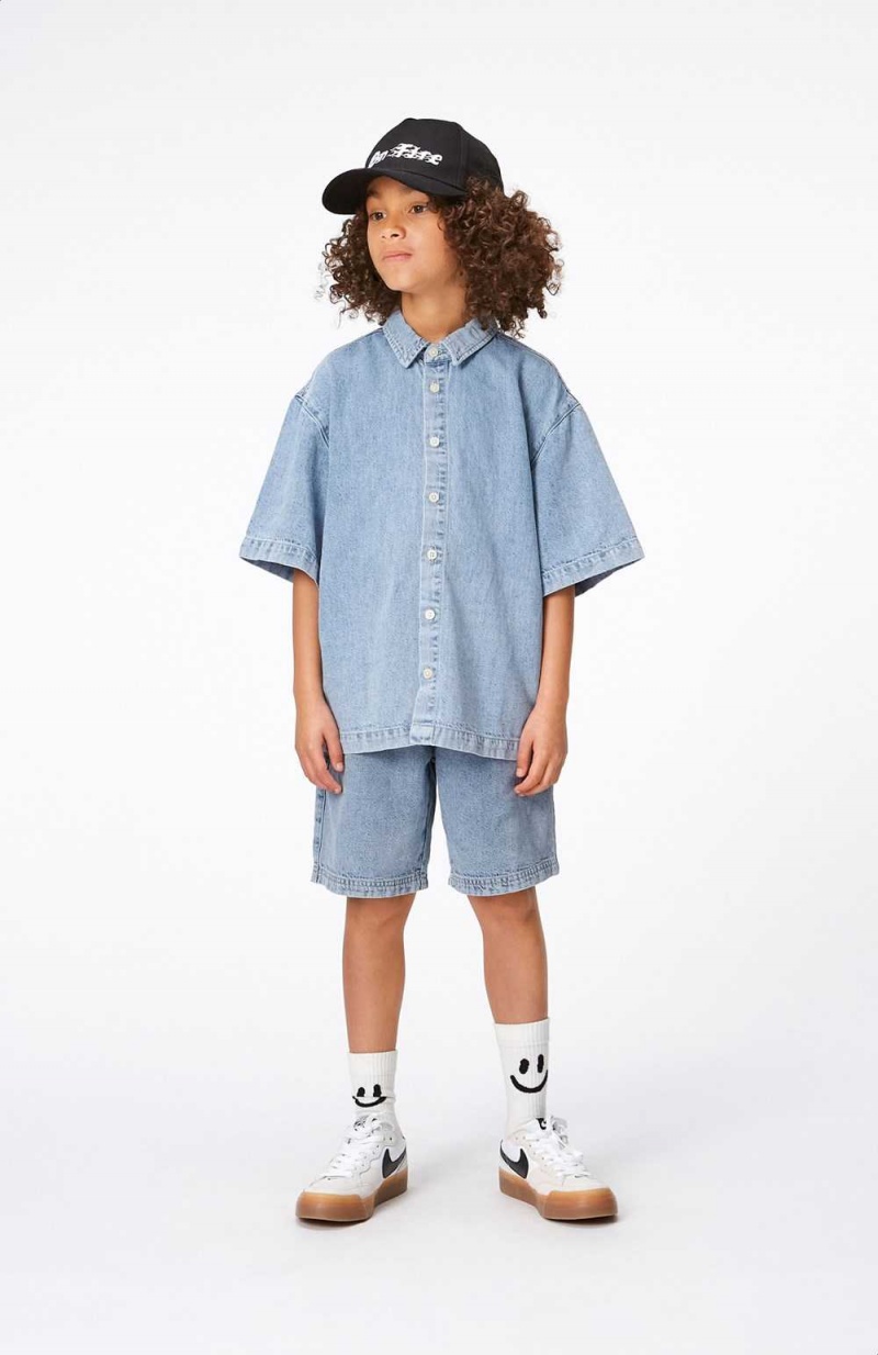 Molo Richie Pojille Shirts Bleach Denim | FI0000683