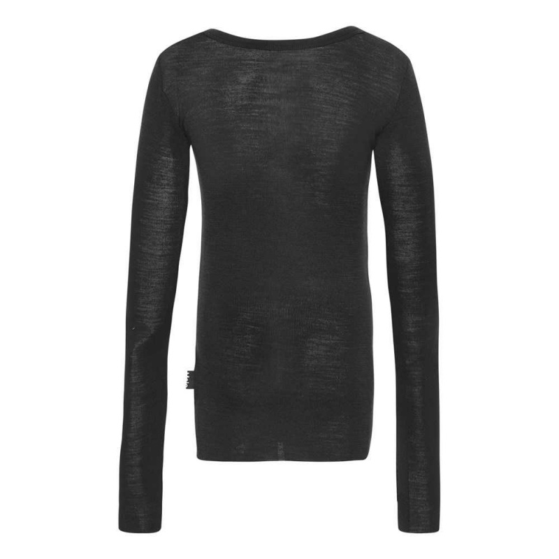 Molo Rihanna Wool Tytöille T Shirts Tops Black | FI0000555