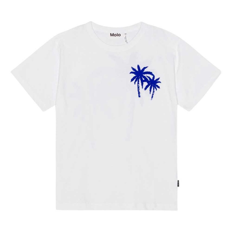 Molo Riley Pojille T Shirts Tops Palmtree Love | FI0000768