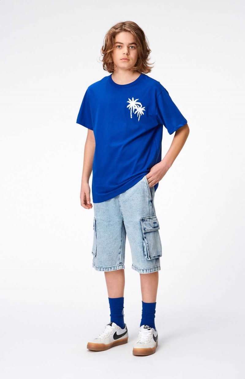 Molo Riley Pojille T Shirts Tops Reef Blue | FI0000770