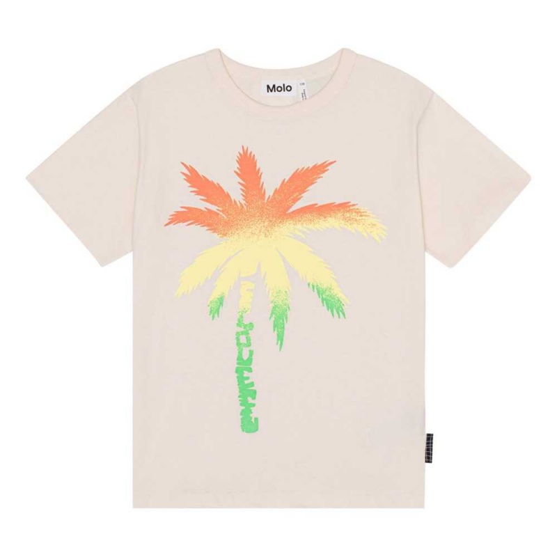 Molo Riley Pojille T Shirts Tops Spray Palm | FI0000769