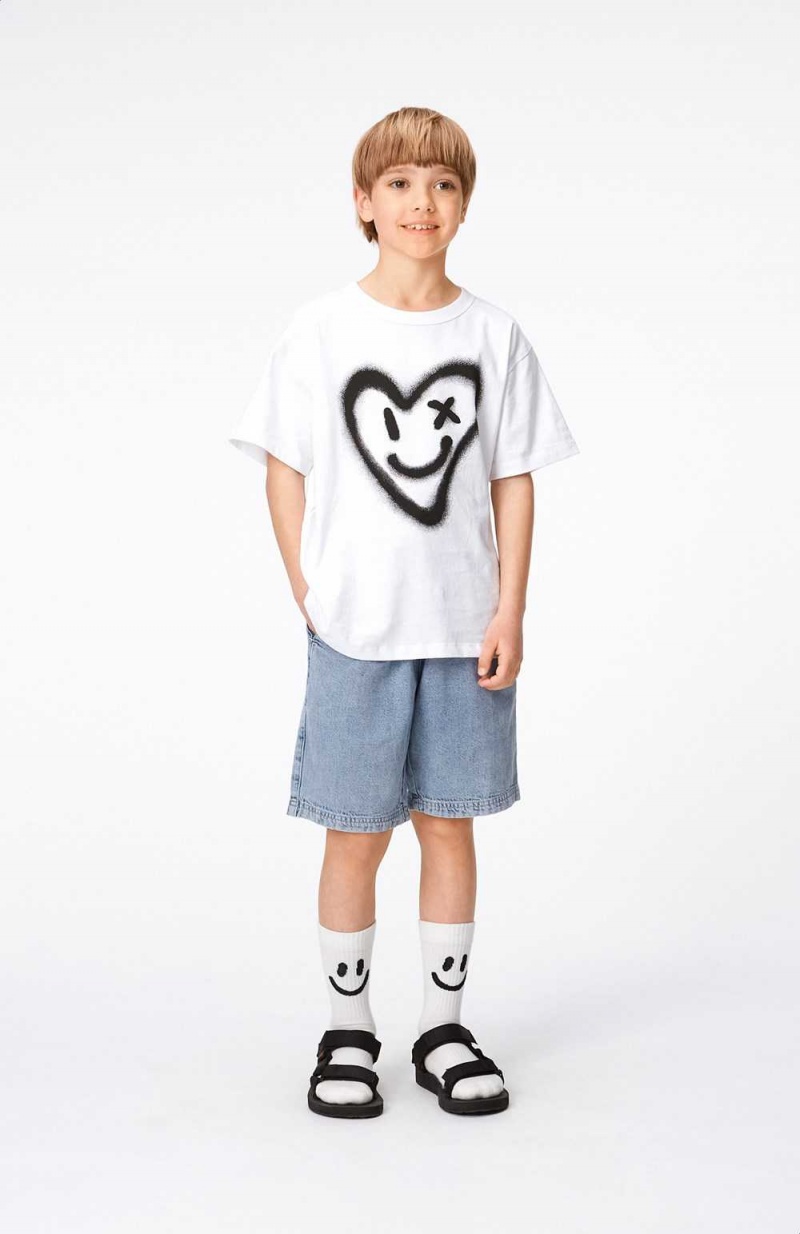 Molo Riley Pojille T Shirts Tops Sprayed Heart | FI0000801